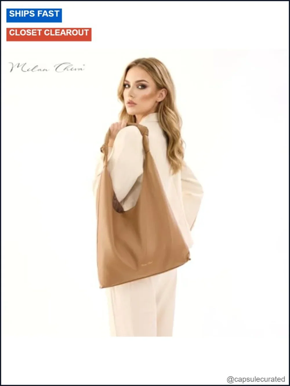 Elegant Soft Vegan Leather Hobo Bag Lightweight Large Shoulder Tote Purse